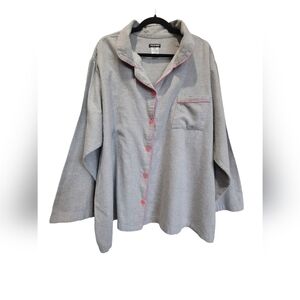 JOE BOXER 3X 100% Cotton Pajama Button Down Long Sleeve Shirt